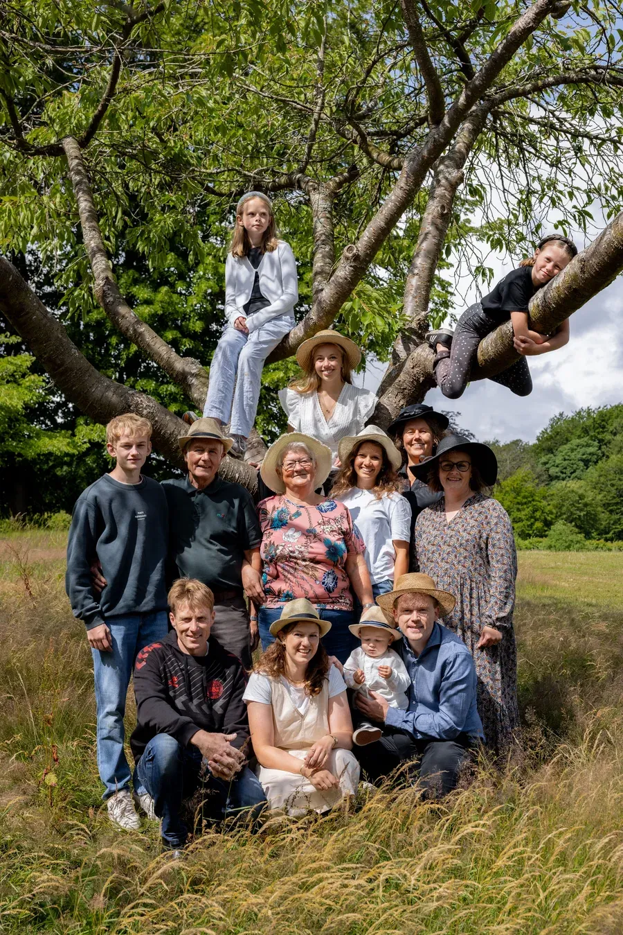 Familieportræt i naturen
