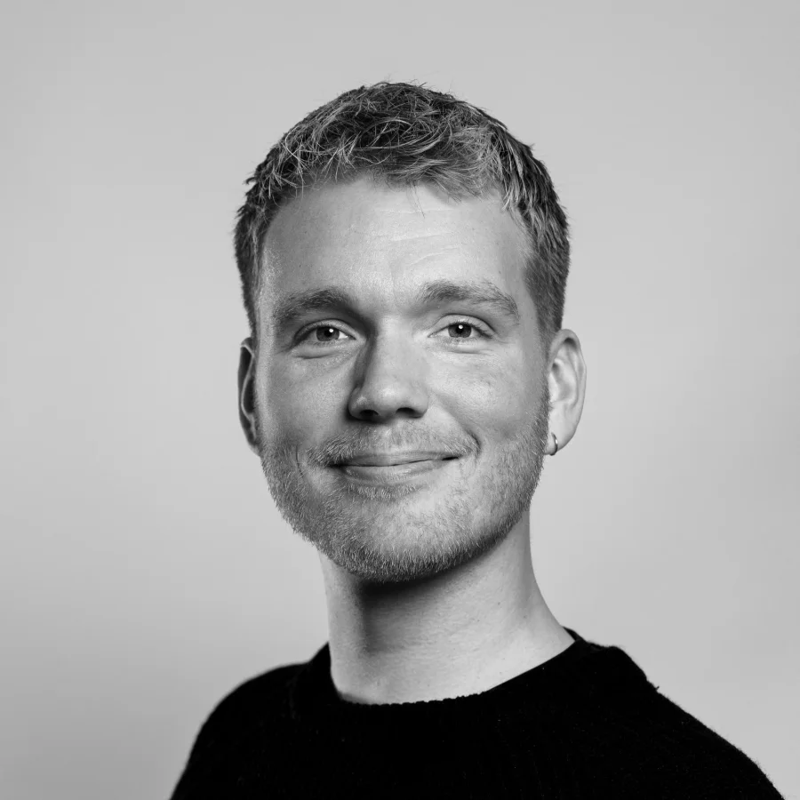 Sort/hvid personligt portræt